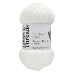Cozy Cub™ Yarn By Loops & Threads® White