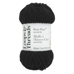 Posh Purl™ Yarn By Loops & Threads® Black