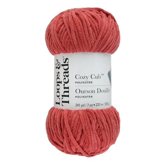 Cozy Cub™ Yarn By Loops & Threads® Red 2 Cozy Cub™ Yarn By Loops & Threads® Red - Image 2