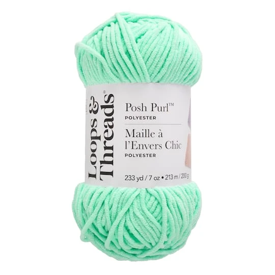 Posh Purl™ Yarn By Loops & Threads® Mint 2 Posh Purl™ Yarn By Loops & Threads® Mint - Image 2