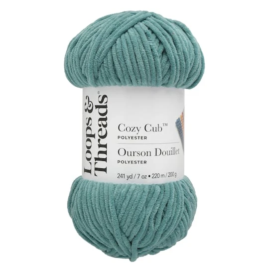 Cozy Cub™ Yarn By Loops & Threads® Medium Blue 1 Cozy Cub™ Yarn By Loops & Threads® Medium Blue