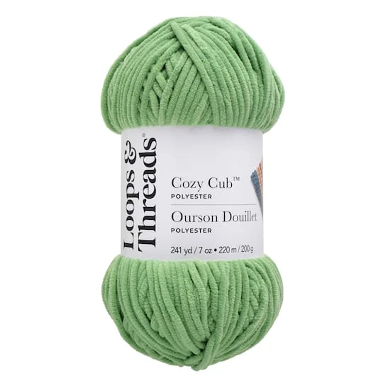 Cozy Cub™ Yarn By Loops & Threads® Green 2 Cozy Cub™ Yarn By Loops & Threads® Green - Image 2