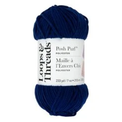 Posh Purl™ Yarn By Loops & Threads® Blueberry