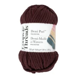 Demi Purl™ Yarn By Loops & Threads® Deep Mahogany