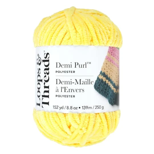 Demi Purl™ Yarn By Loops & Threads® Pale Banana 1 Demi Purl™ Yarn By Loops & Threads® Pale Banana
