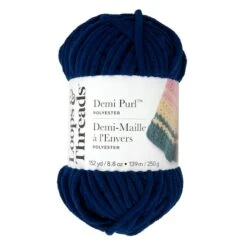 Demi Purl™ Yarn By Loops & Threads® Navy Peony