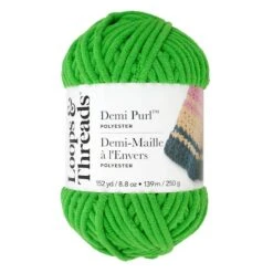 Demi Purl™ Yarn By Loops & Threads® Vibrant Green